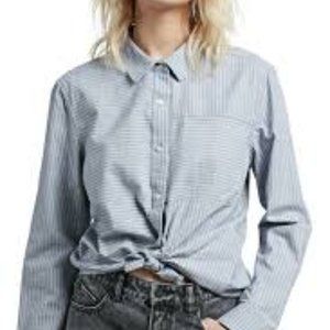 Volcom Champ Stripe Tie Hem Top